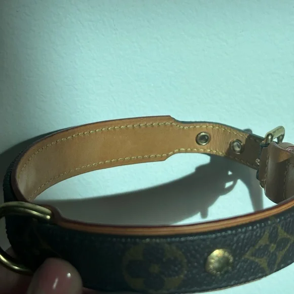 Louis Vuitton Monogram Leather Dog Collar MM Authentic - Picture 6 of 8